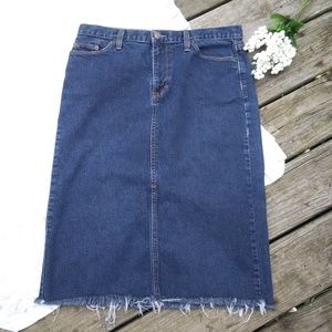 GAP Jeans Raw Hem Denim Skirt 10 Regular